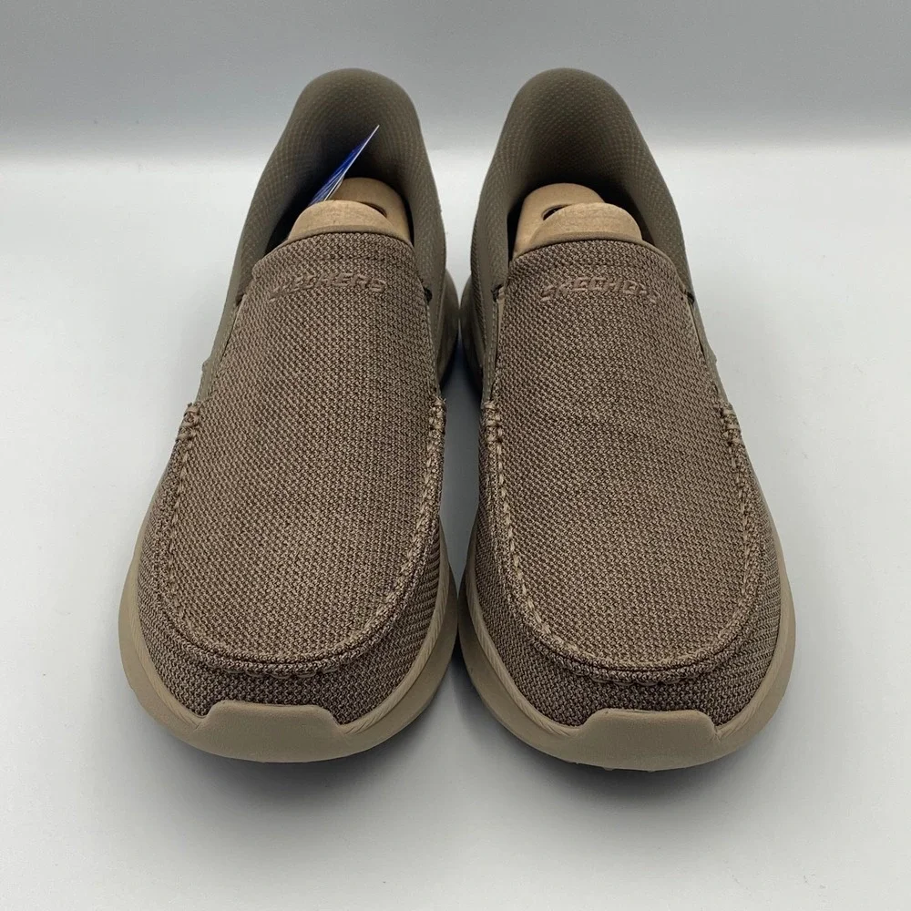 SKECHERS Men's Size 11.5 Hands Free‎ Slip-Ins Pollard-Wilfred Taupe Shoes 205451
